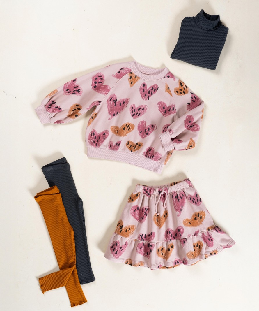Sweater in a blend of natural fibers with print