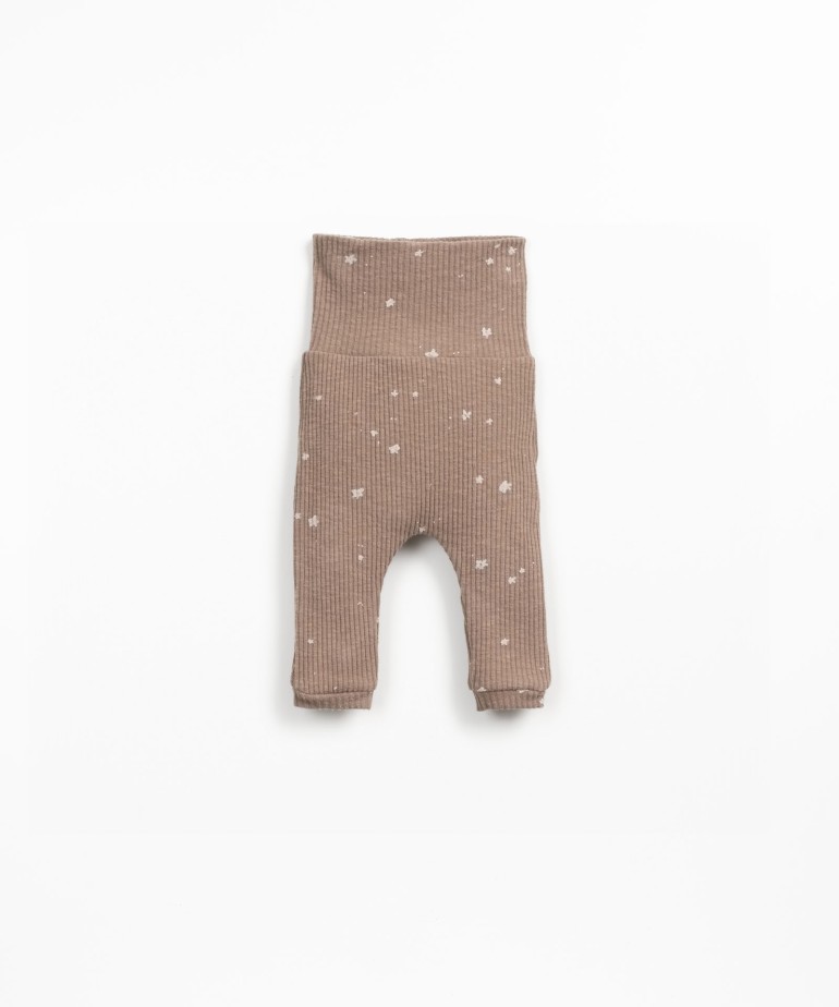 Knit leggings with print