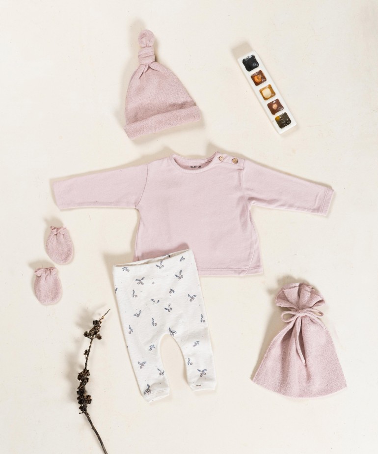 Conjunto de gorro y guantes de punto