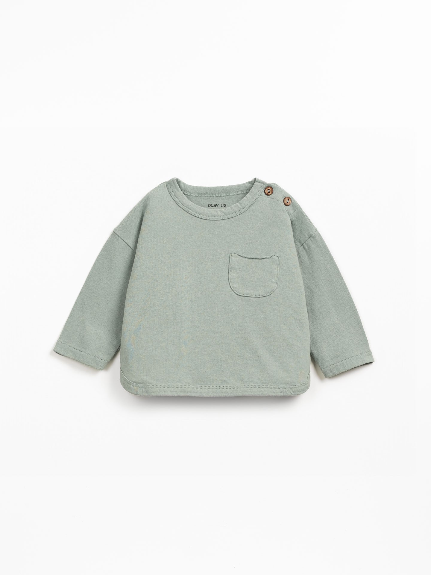 Knit sweater in a blend of natural and recycled fibers