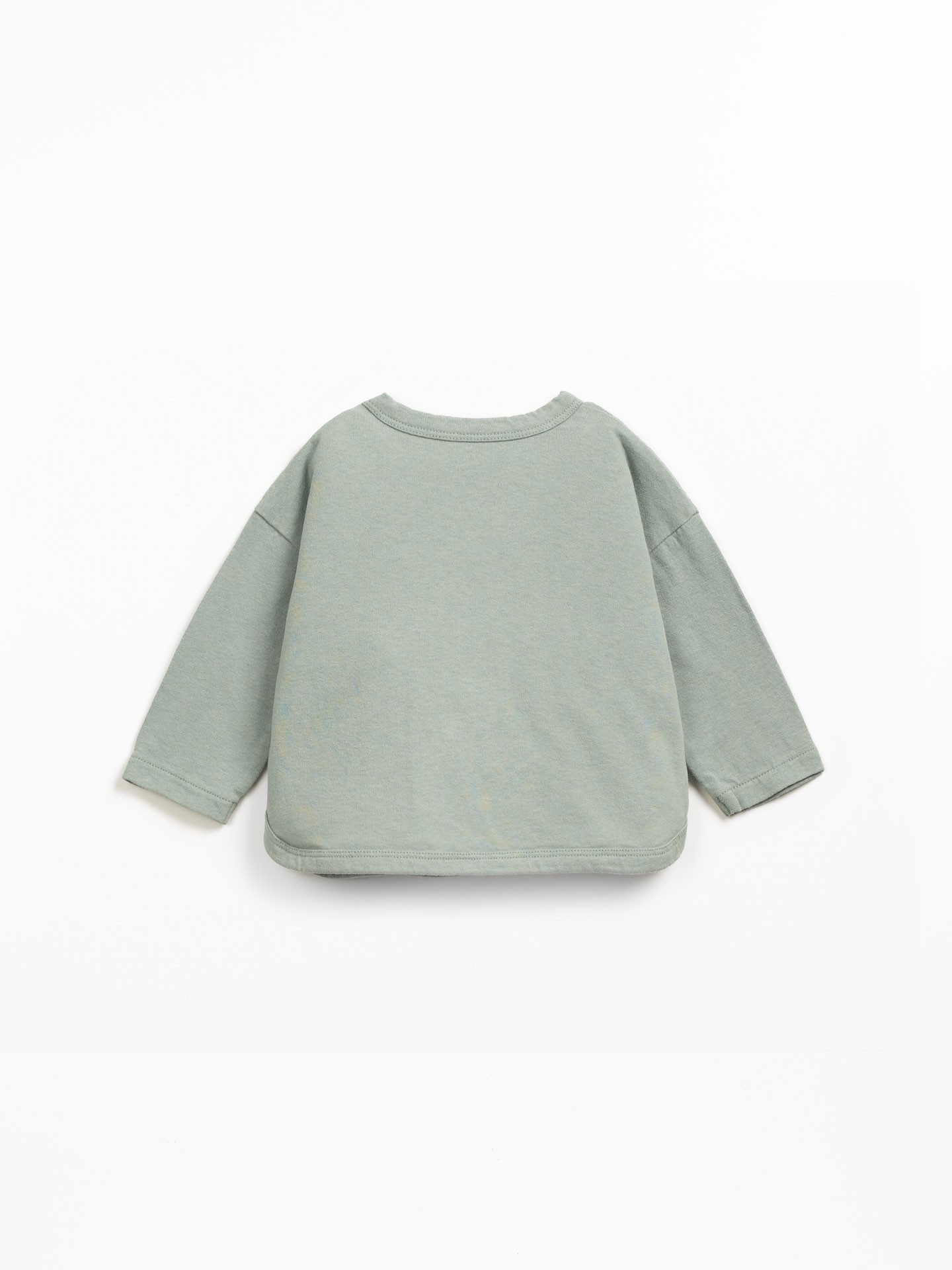 Knit sweater in a blend of natural and recycled fibers