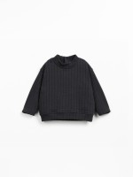 Sweater with recycled fiber blend