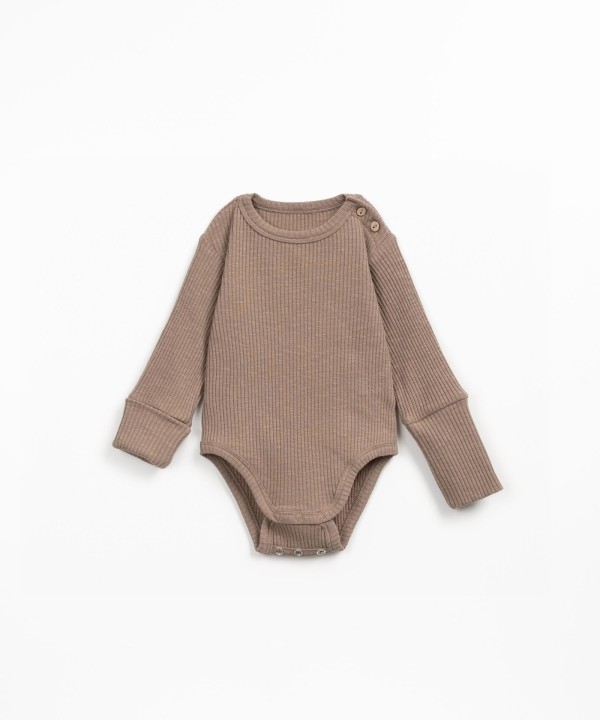 Ribbed bodysuit in organic cotton