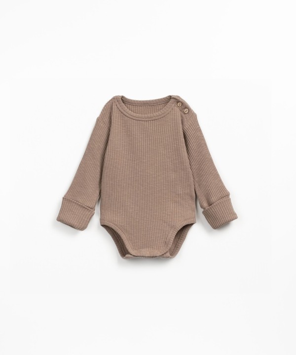 Ribbed bodysuit in organic cotton