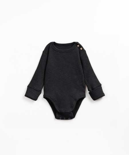 Body in jersey a costine in cotone biologico