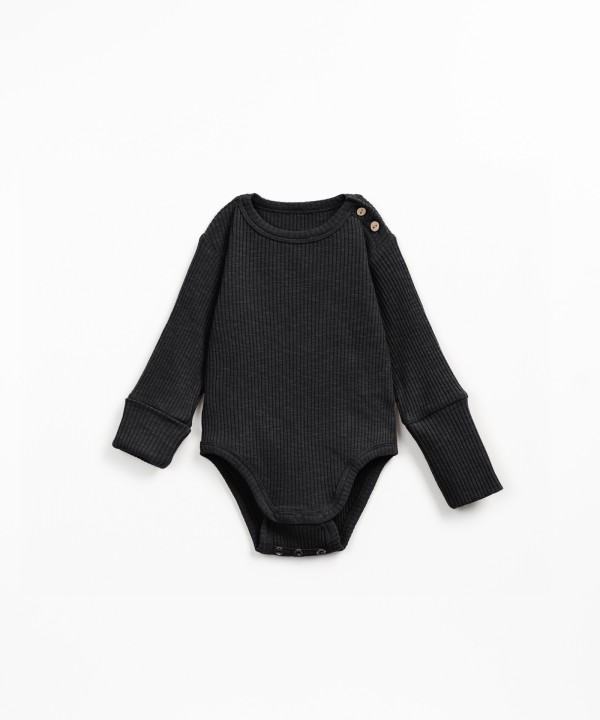Ribbed jersey bodysuit in organic cotton