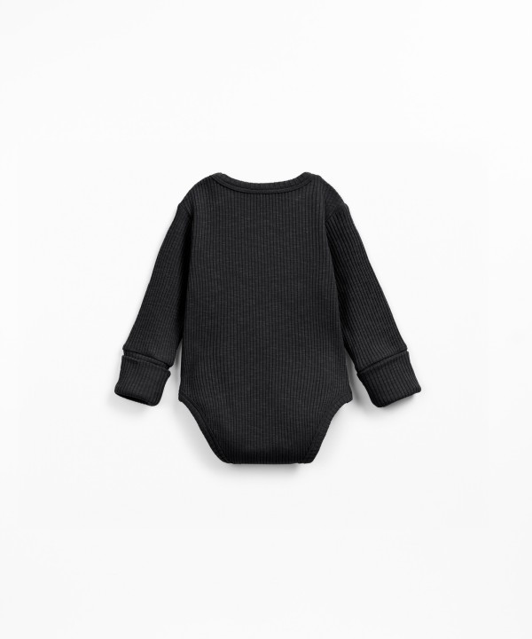 Ribbed jersey bodysuit in organic cotton