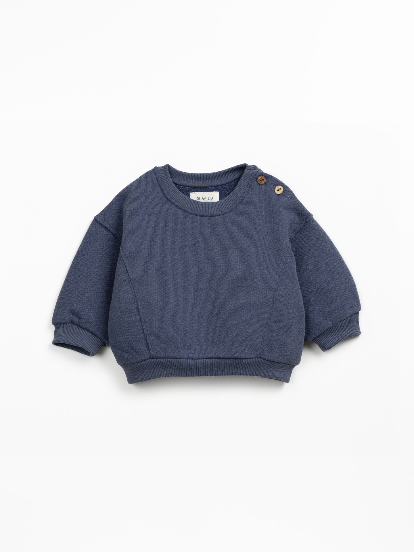 Sweatshirt in blend of natural and recycled fibers