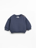 Sweatshirt in blend of natural and recycled fibers