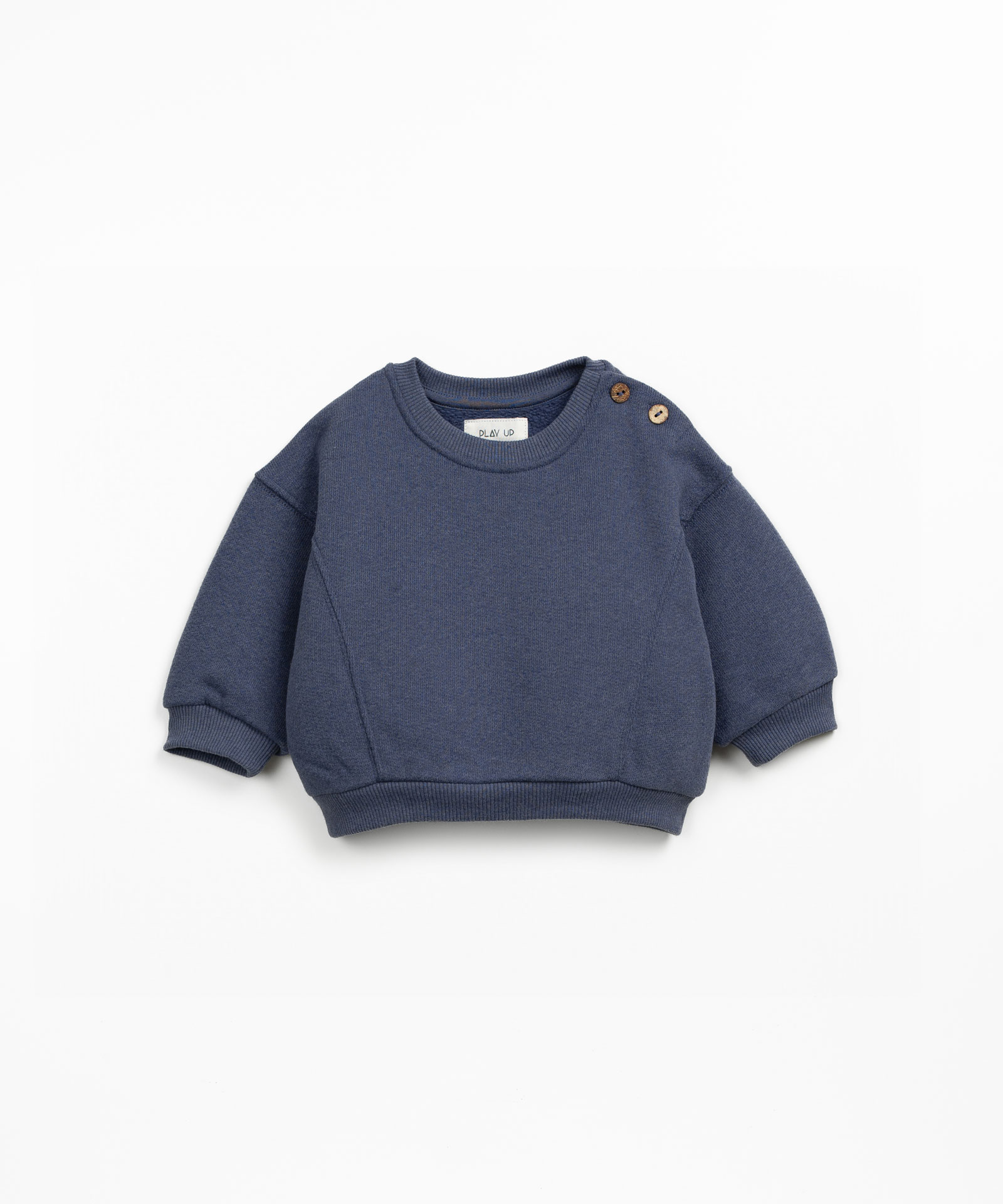 Sweatshirt in blend of natural and recycled fibers