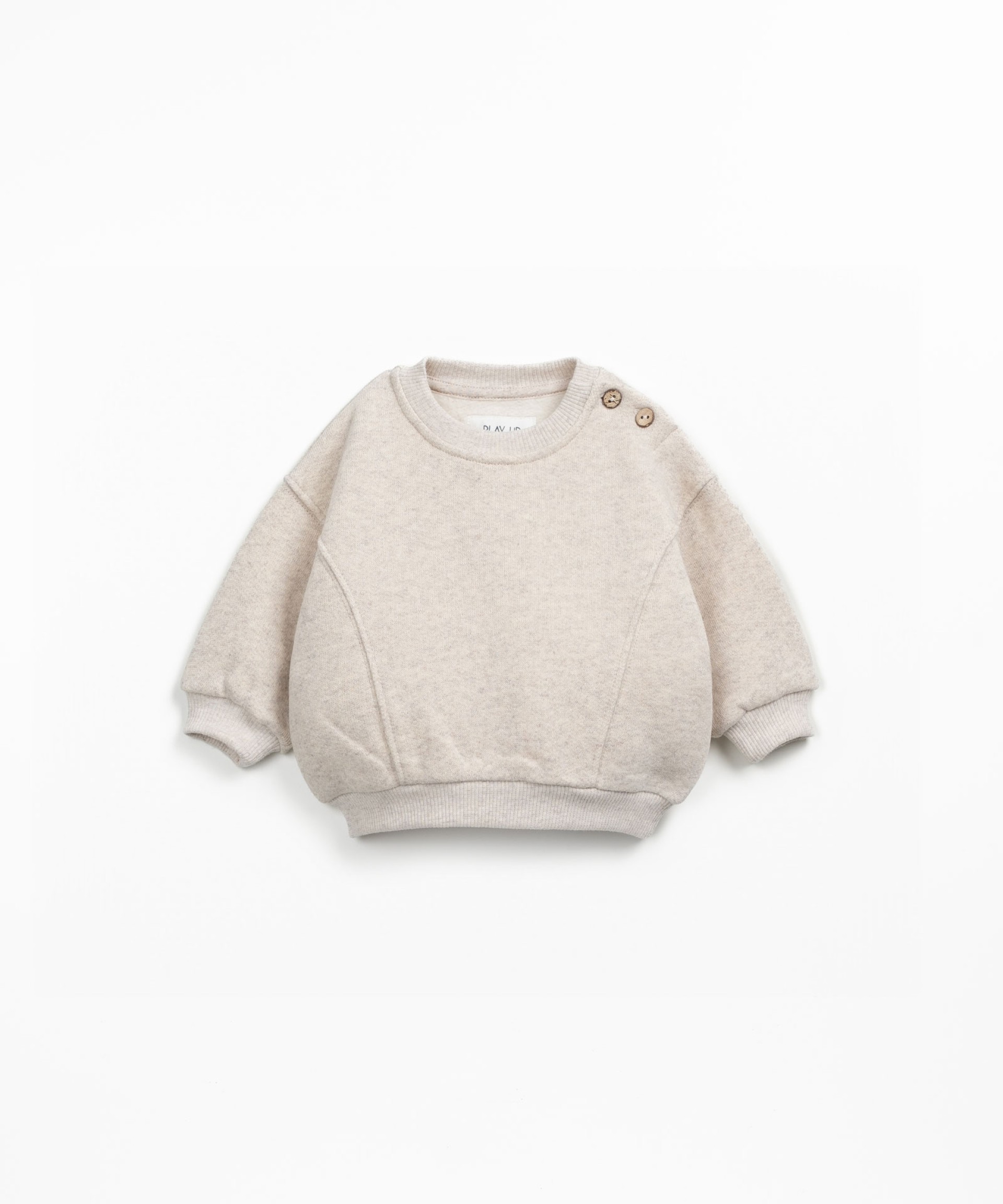 Sweatshirt with shoulder opening