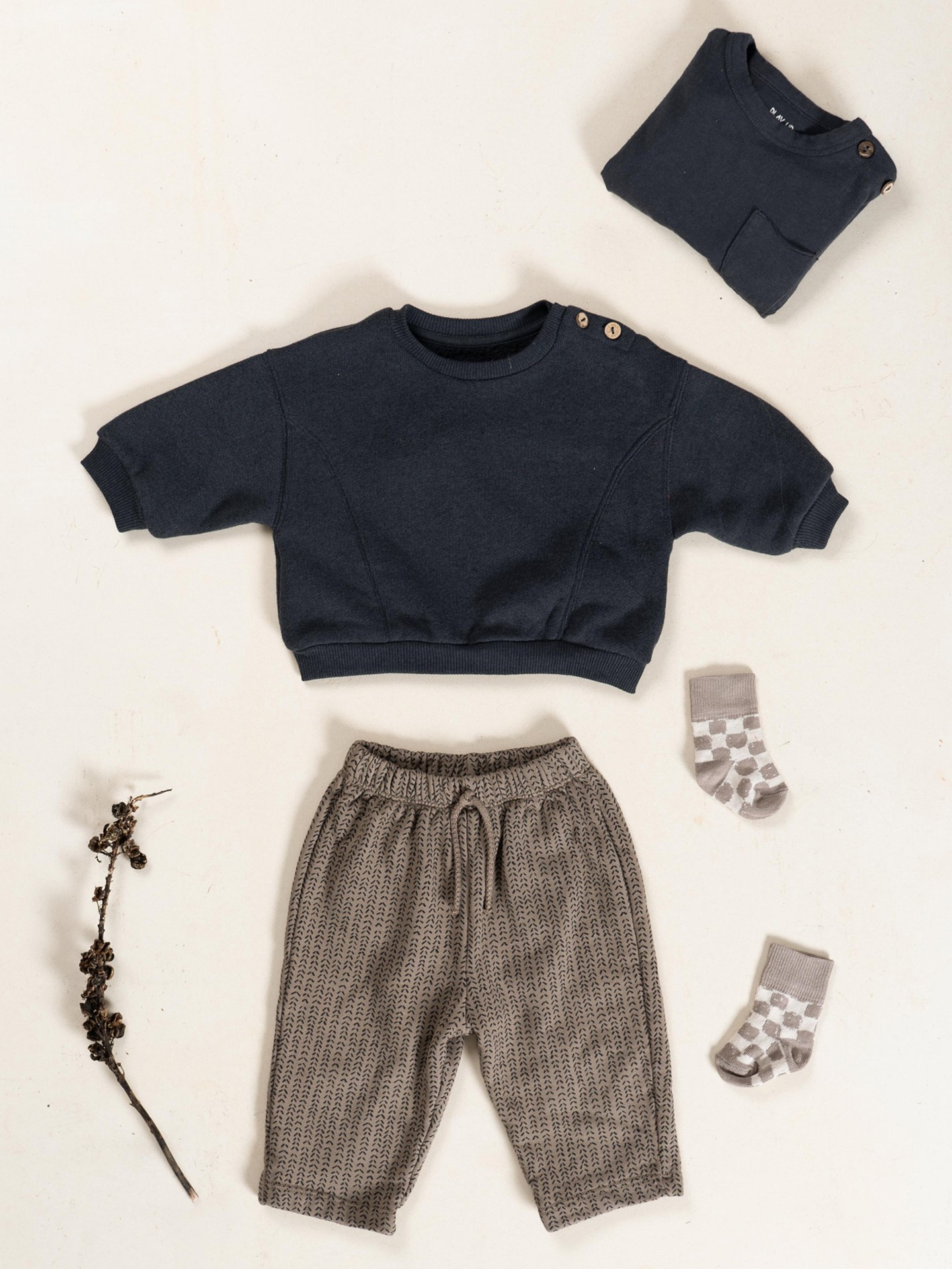 Sweatshirt in a blend of natural and recycled fibers