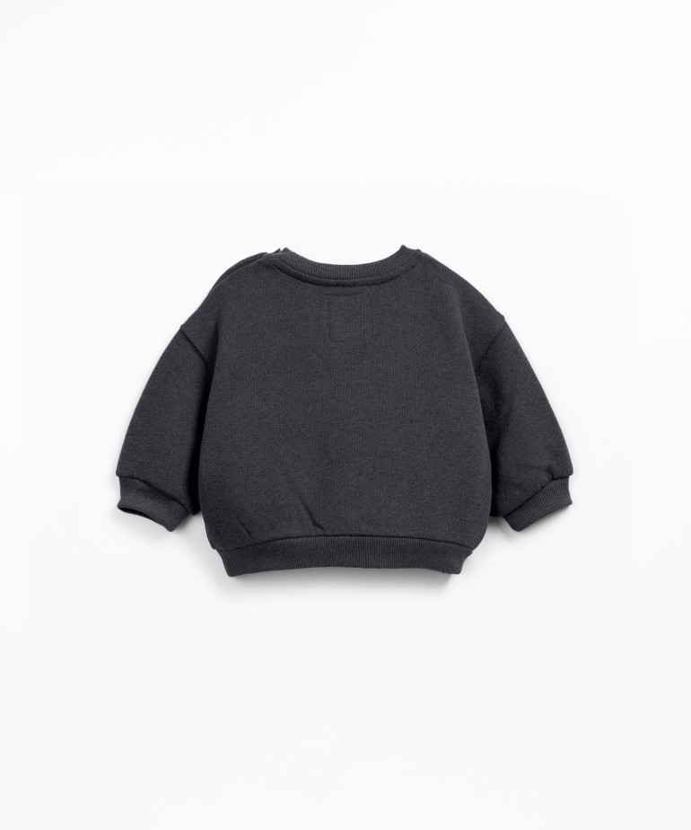 Sweatshirt in a blend of natural and recycled fibers
