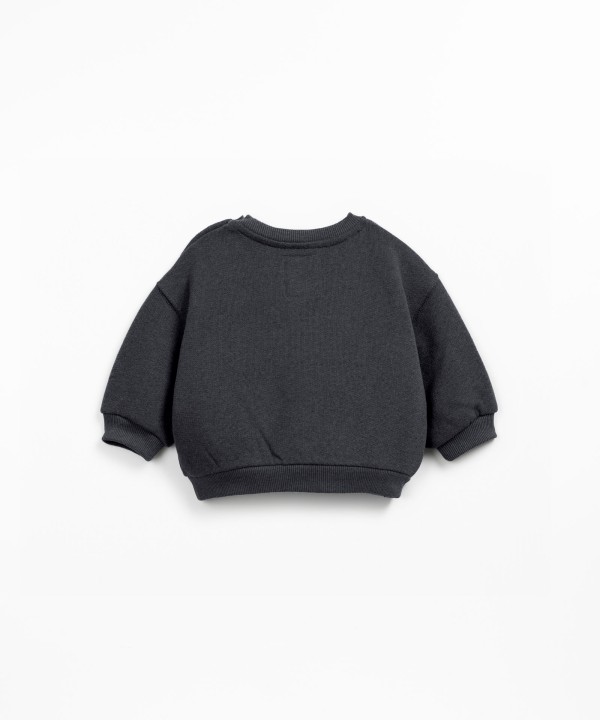 Sweatshirt in a blend of natural and recycled fibers