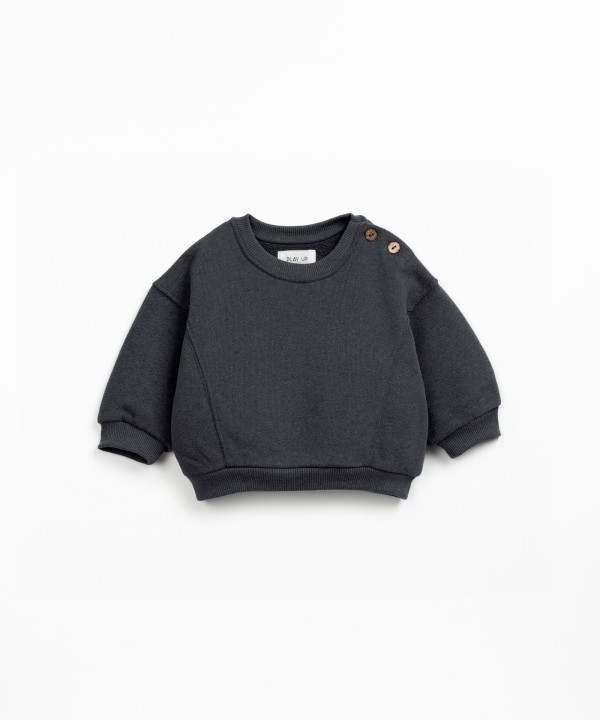 Sweatshirt in a blend of natural and recycled fibers