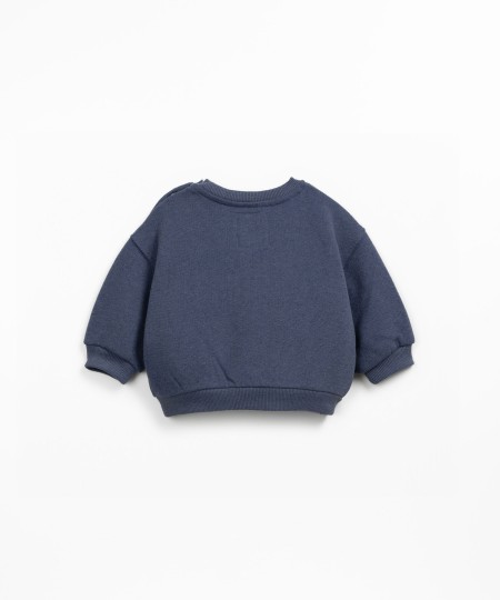 Sweatshirt in blend of natural and recycled fibers