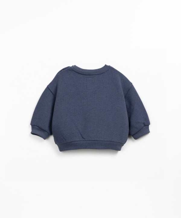 Sweatshirt in blend of natural and recycled fibers