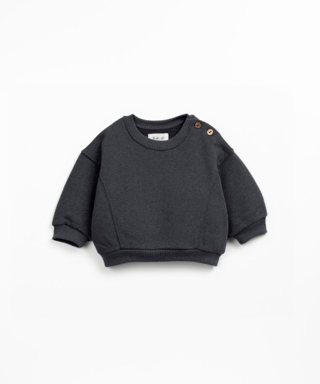 Sweatshirt in a blend of natural and recycled fibers