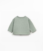 Knit jacket with brushed interior