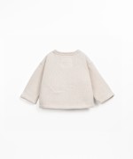 Knit jacket with brushed interior