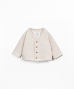 Knit jacket with brushed interior