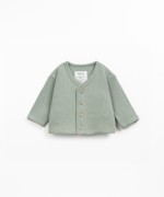 Knit jacket with brushed interior