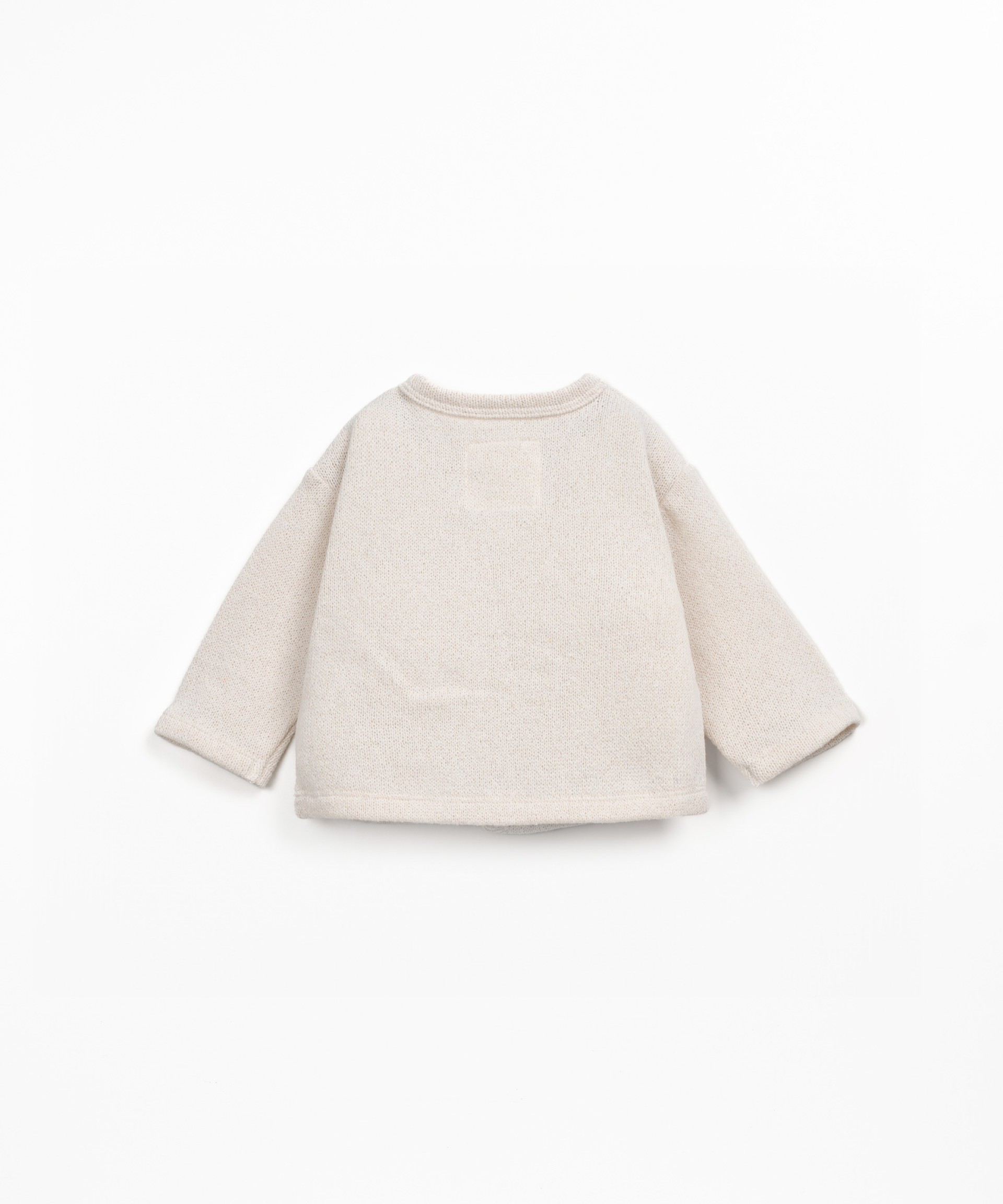 Knit jacket with brushed interior