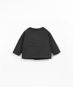Knitted jacket with brushed interior