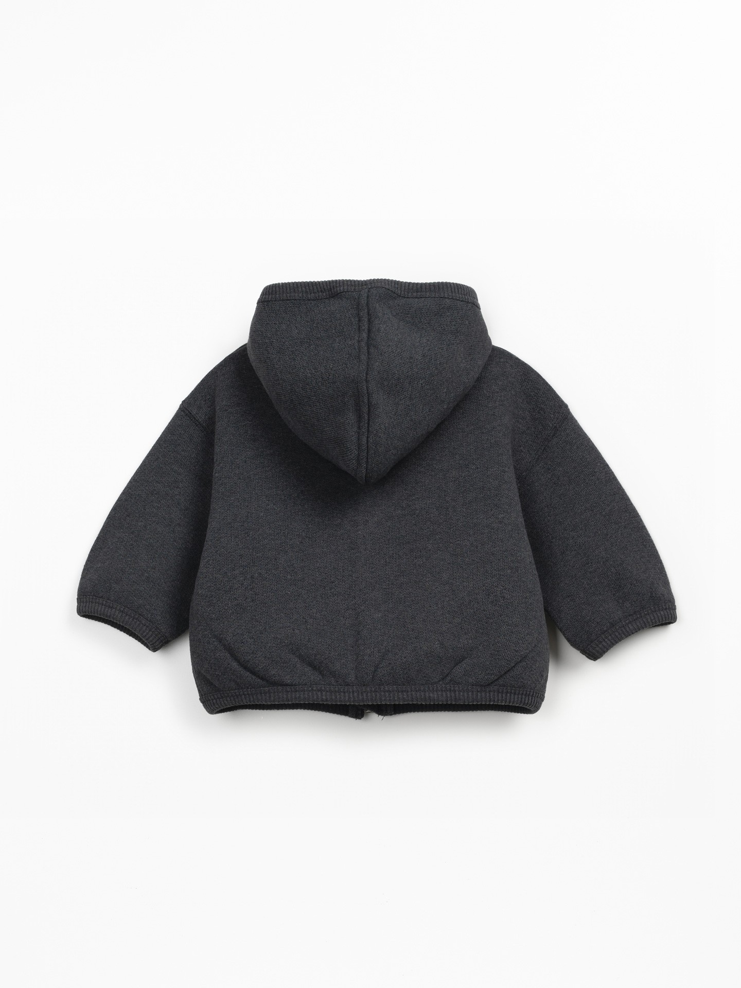 Casaco felpa com algodão reciclado e poliéster reciclado