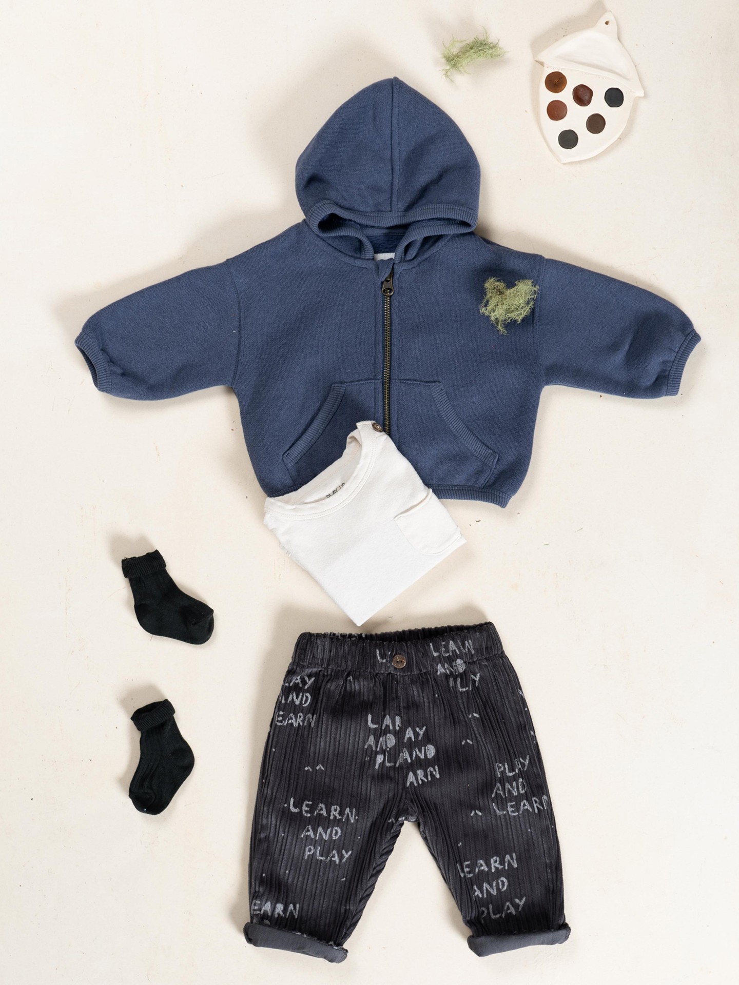 Veste en molleton avec coton recyclé et polyester recyclé