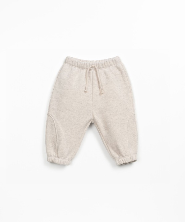 Jersey trousers in blend of recycled cotton and recycled polyester