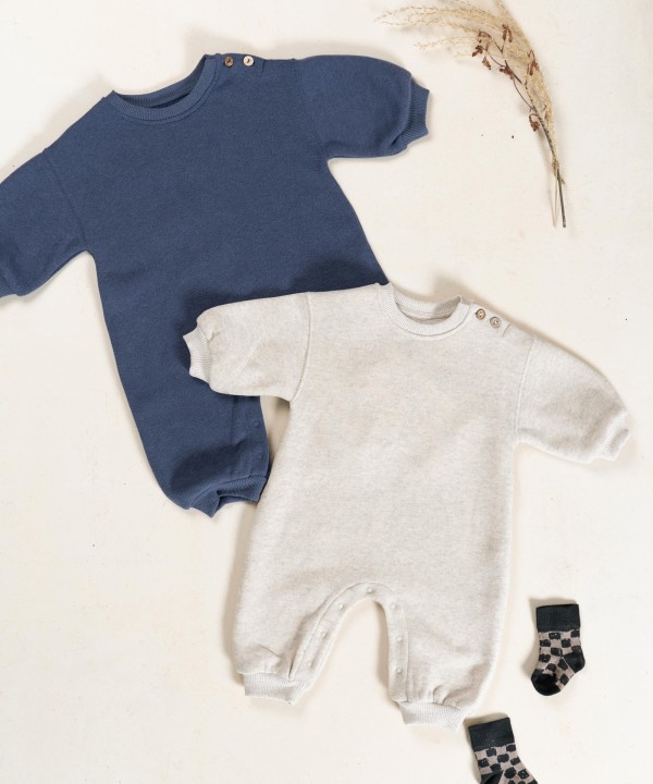 Jumpsuit in a blend of recycled and natural fibers