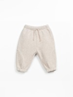 Jersey trousers in blend of recycled cotton and recycled polyester