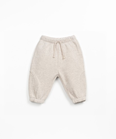 Jersey trousers in blend of recycled cotton and recycled polyester