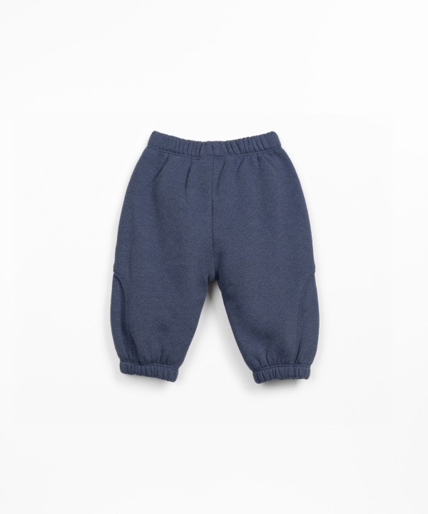 Jersey trousers in recycled cotton and recycled polyester blend