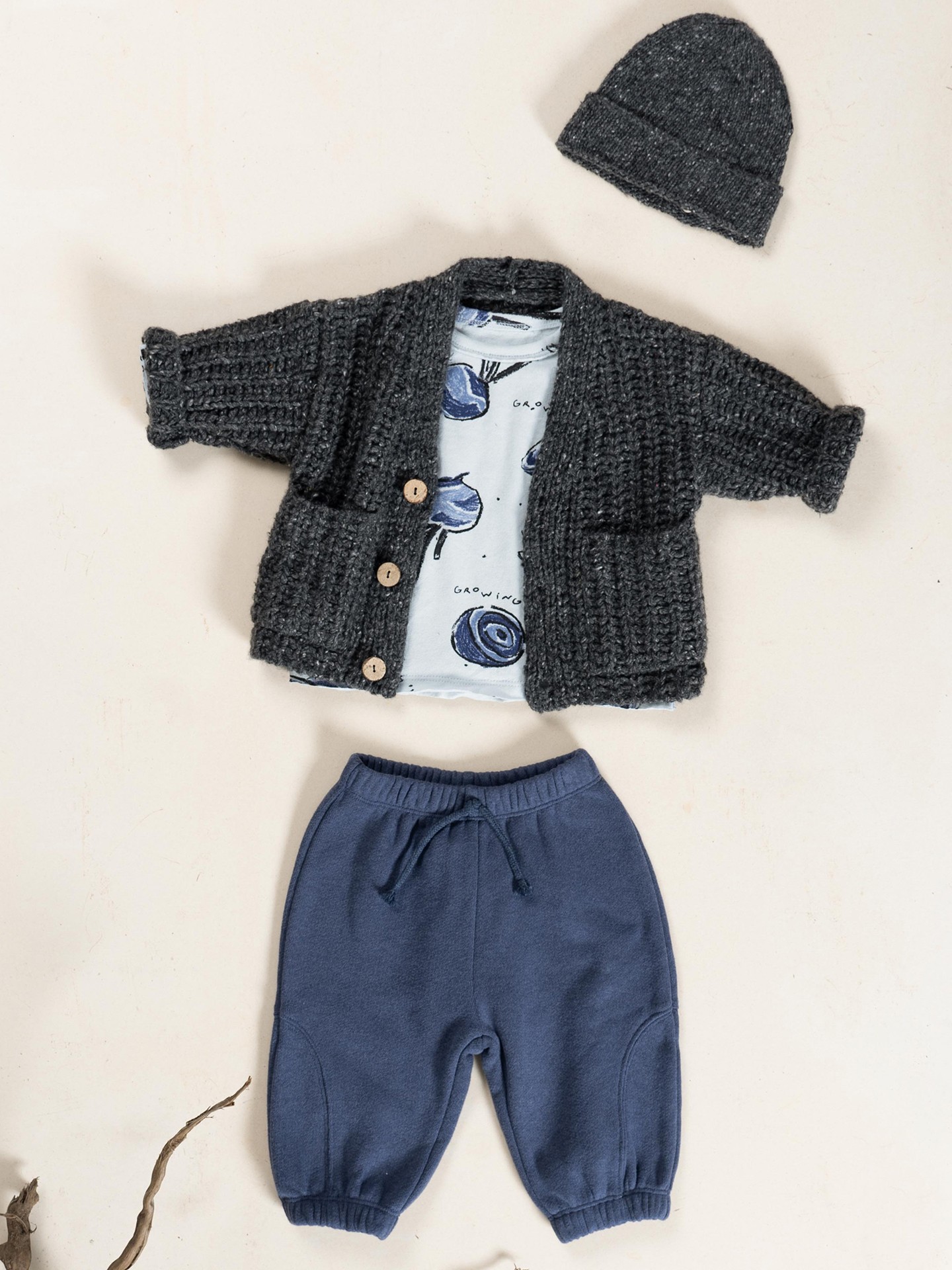 Pantalon en molleton avec mélange de coton recyclé et polyester recyclé