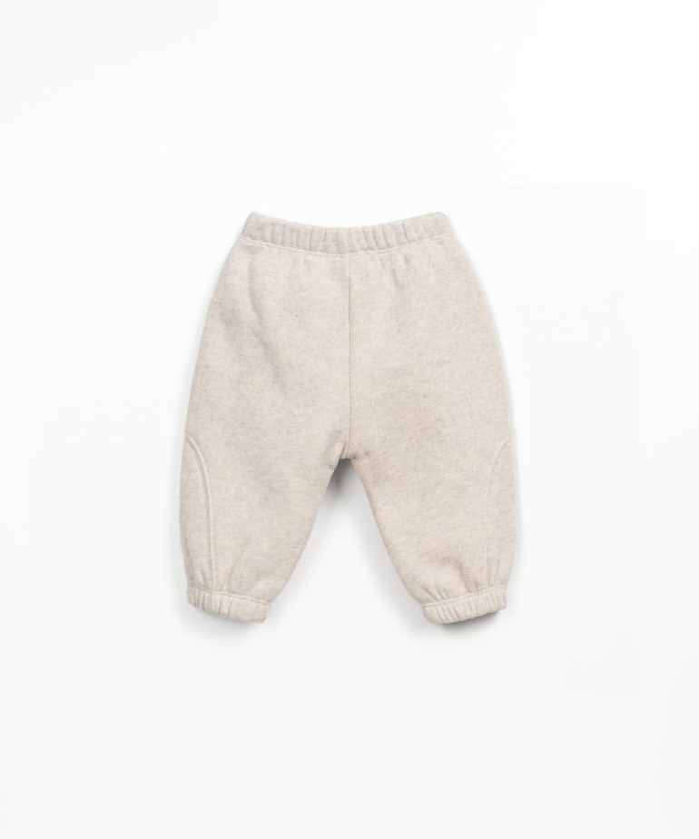 Jersey trousers in blend of recycled cotton and recycled polyester