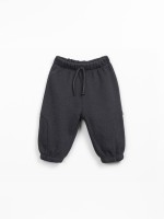 Knit trousers in recycled cotton and recycled polyester blend