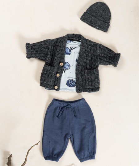 Pantalones de felpa con mezcla de algodón reciclado y poliéster reciclado