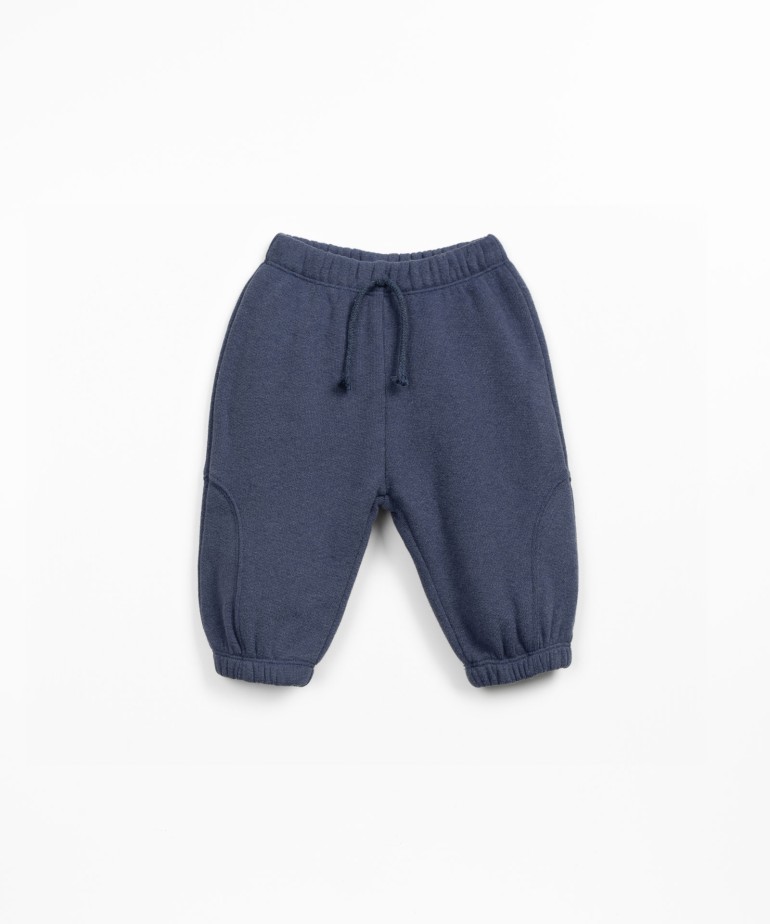 Jersey trousers in recycled cotton and recycled polyester blend