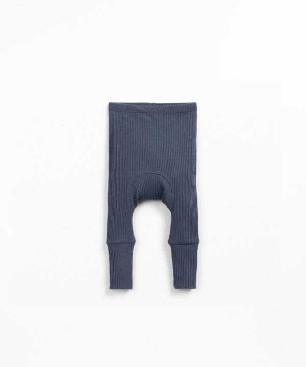 Organic cotton leggings with high cuffs