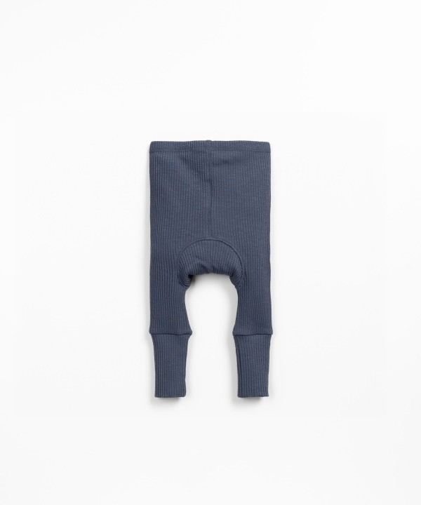 Organic cotton leggings with high cuffs
