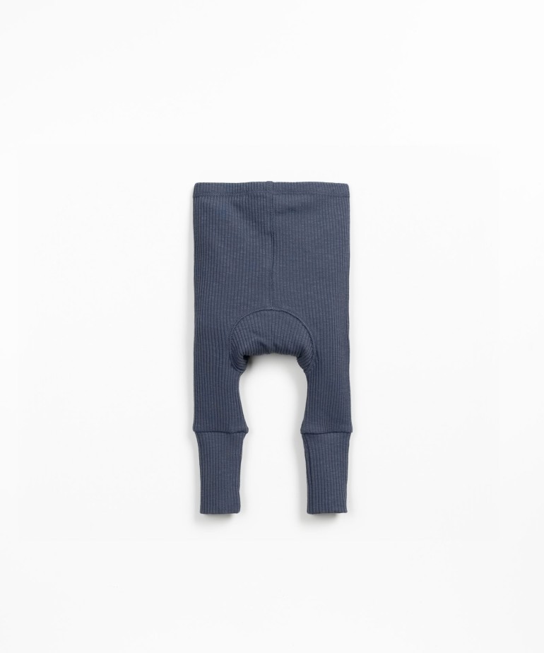 Organic cotton leggings with high cuffs