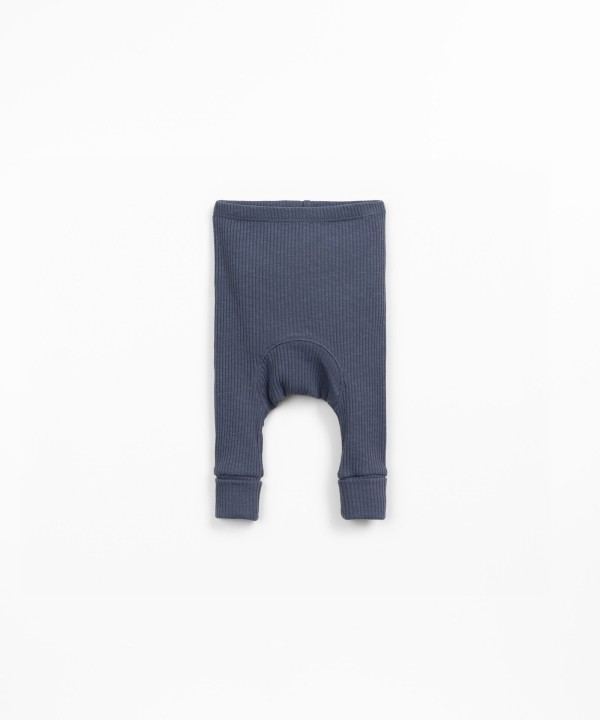 Organic cotton leggings with high cuffs