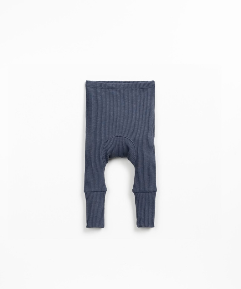 Organic cotton leggings with high cuffs