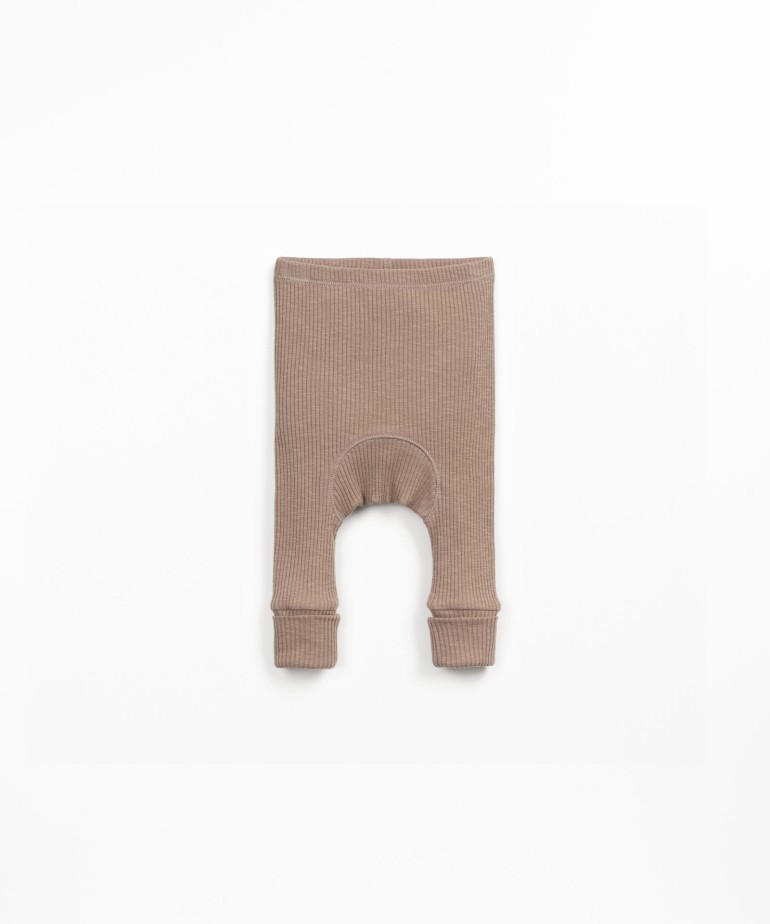 Organic cotton leggings with high cuffs