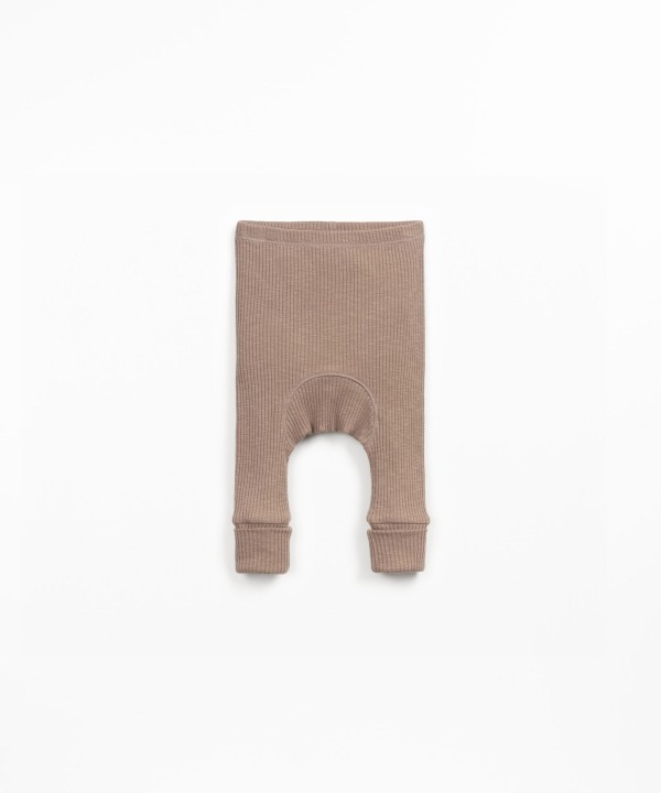 Organic cotton leggings with high cuffs