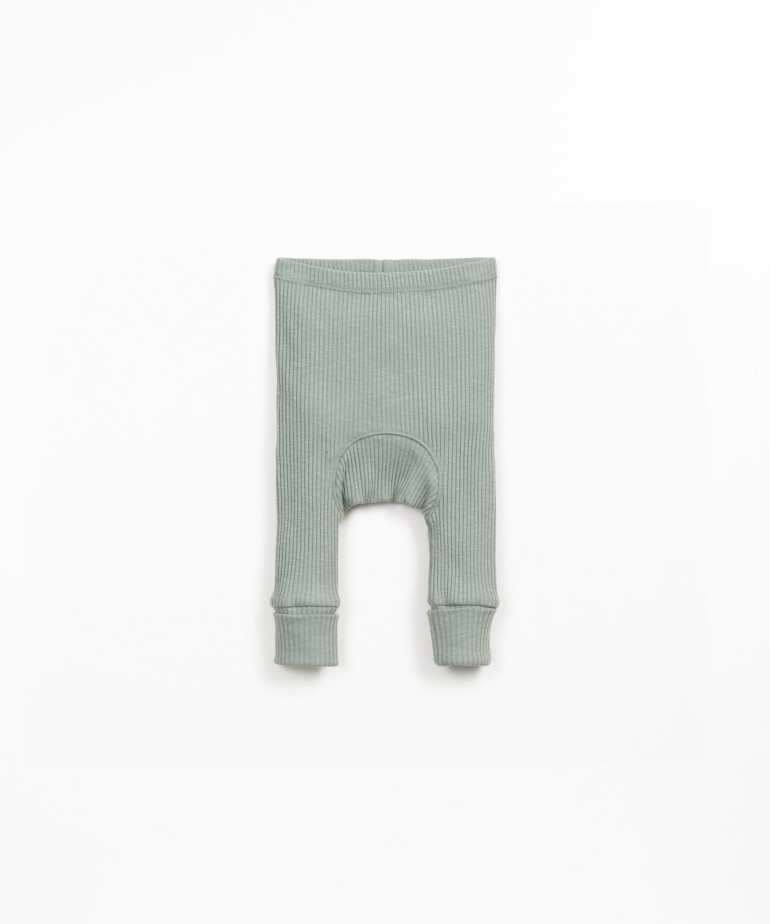 Leggings de algodn orgnico con puos altos