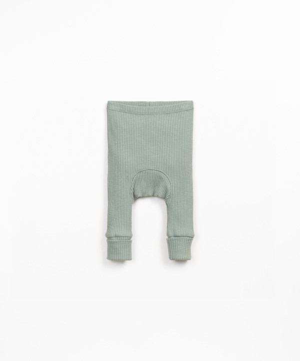 Organic cotton leggings with high cuffs