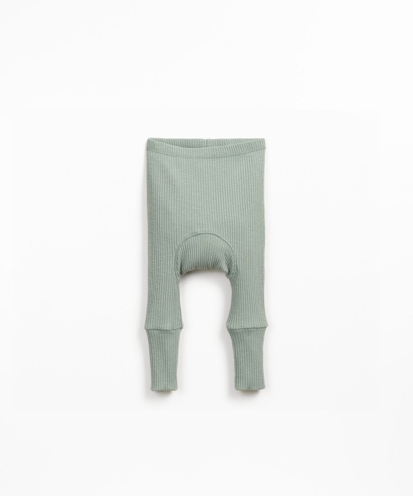 Organic cotton leggings with high cuffs